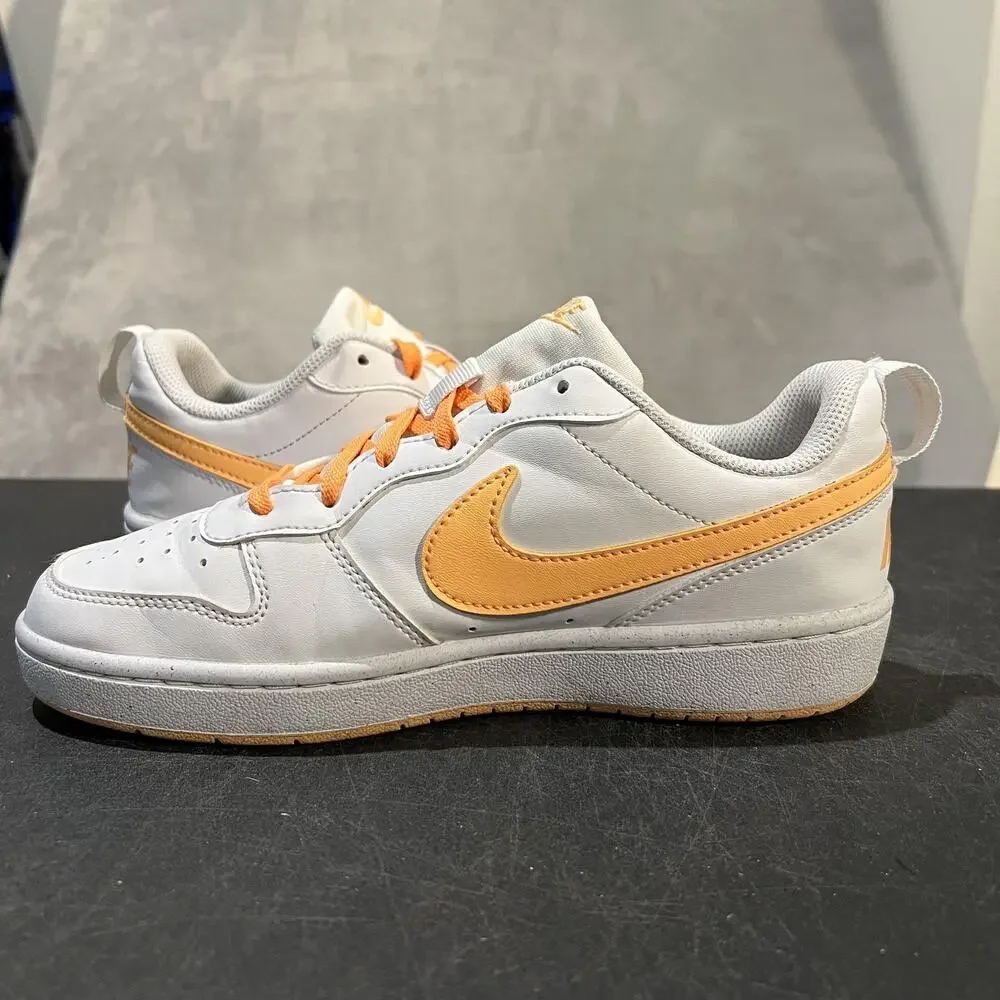 Nike Court Borough Low Recraft Shoes Youth Size 6Y White Orange Gum DV5456-119